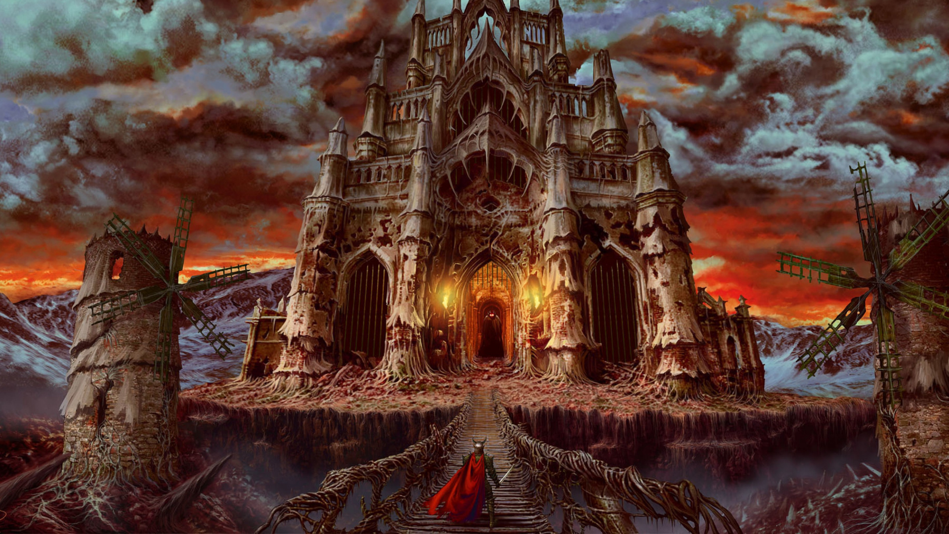 Обои Ручная Темная Скорбь, мир, арт, собор, произведение искусства в разрешении 1920x1080