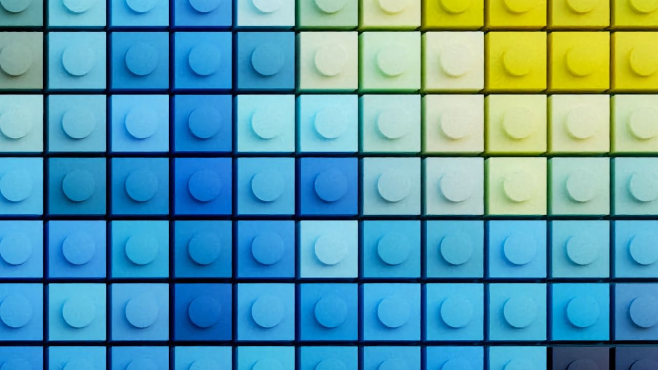 Обои симметрия, красочность, синий, лазурный, жидкость в разрешении 1280x720