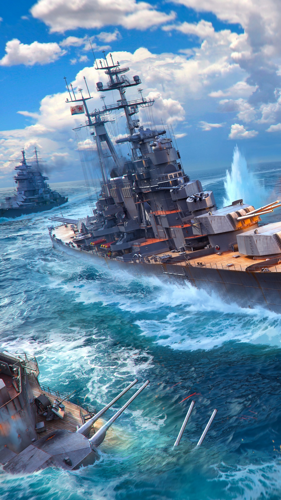 Обои мир боевых кораблей, военный корабль, Линкор, крейсер, wargaming в разрешении 1080x1920