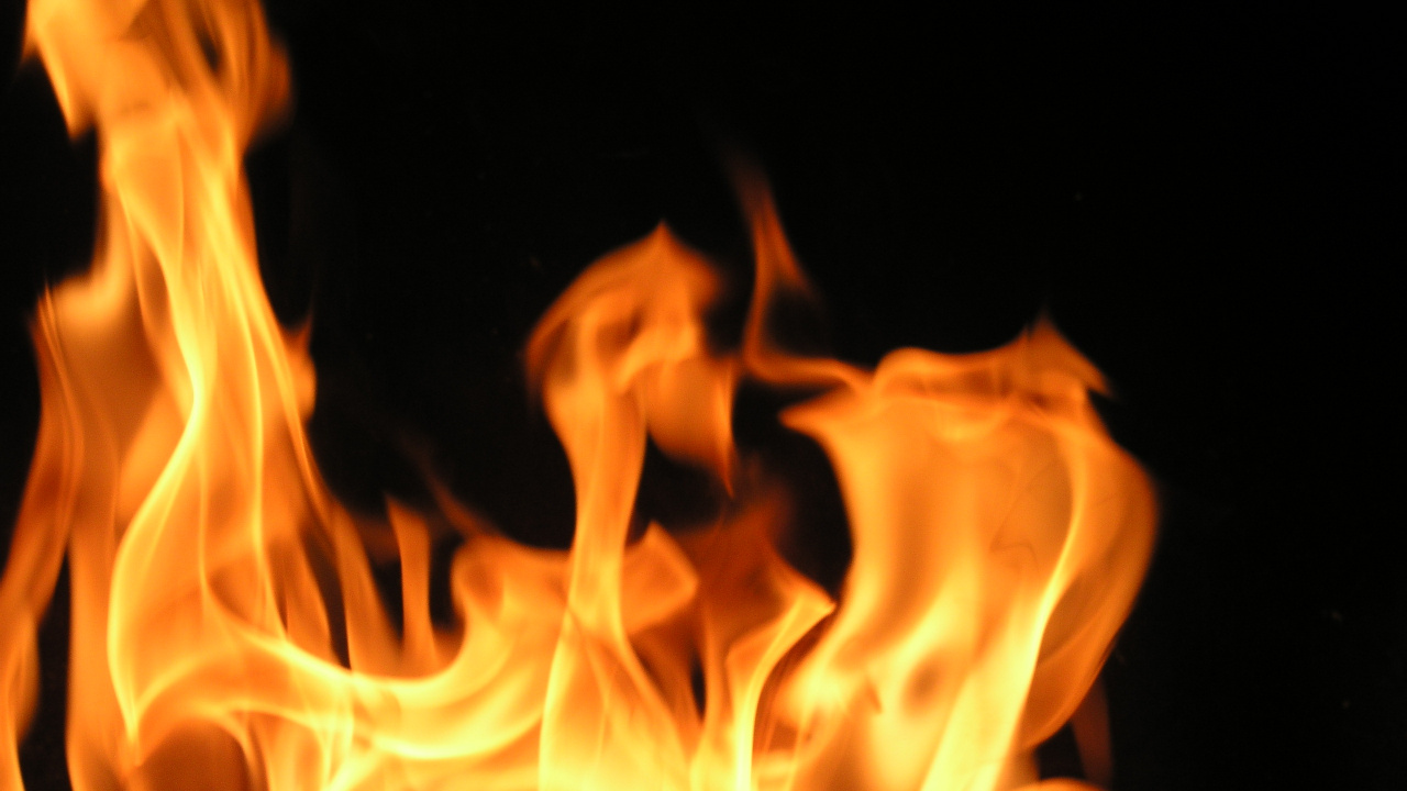 Обои пламя, огонь, тепло, Апельсин в разрешении 1280x720