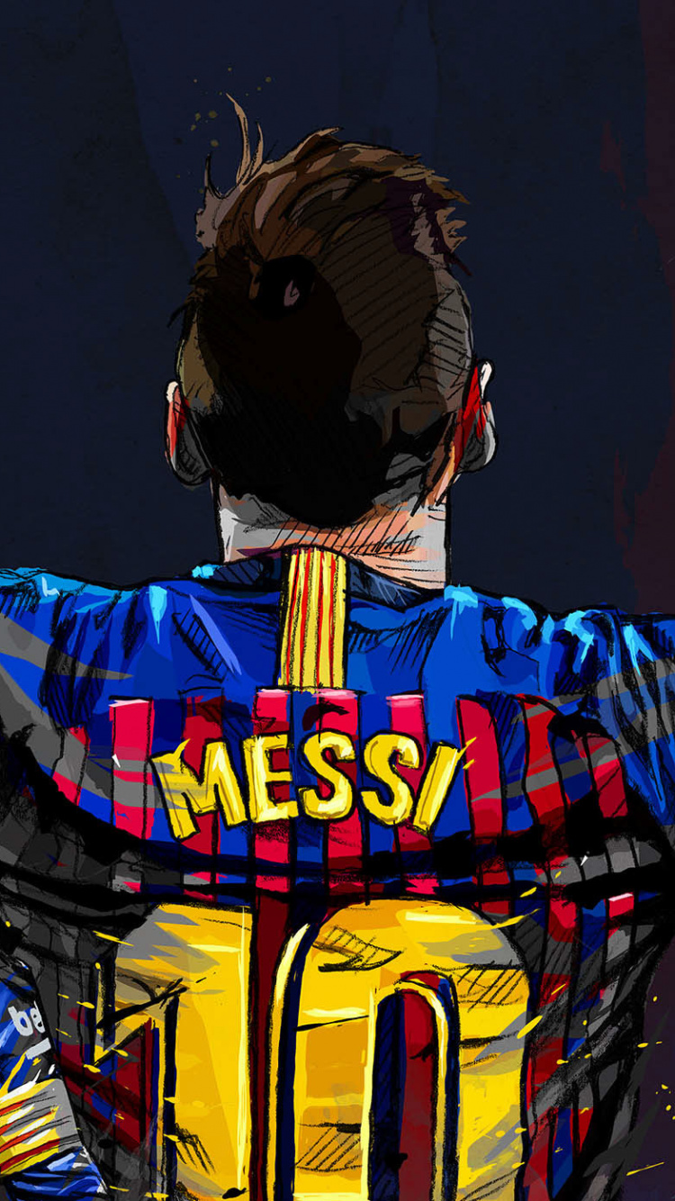 Обои Лионель Месси, ФК Барселона, Футбольный игрок, вентилятор, Представление в разрешении 750x1334