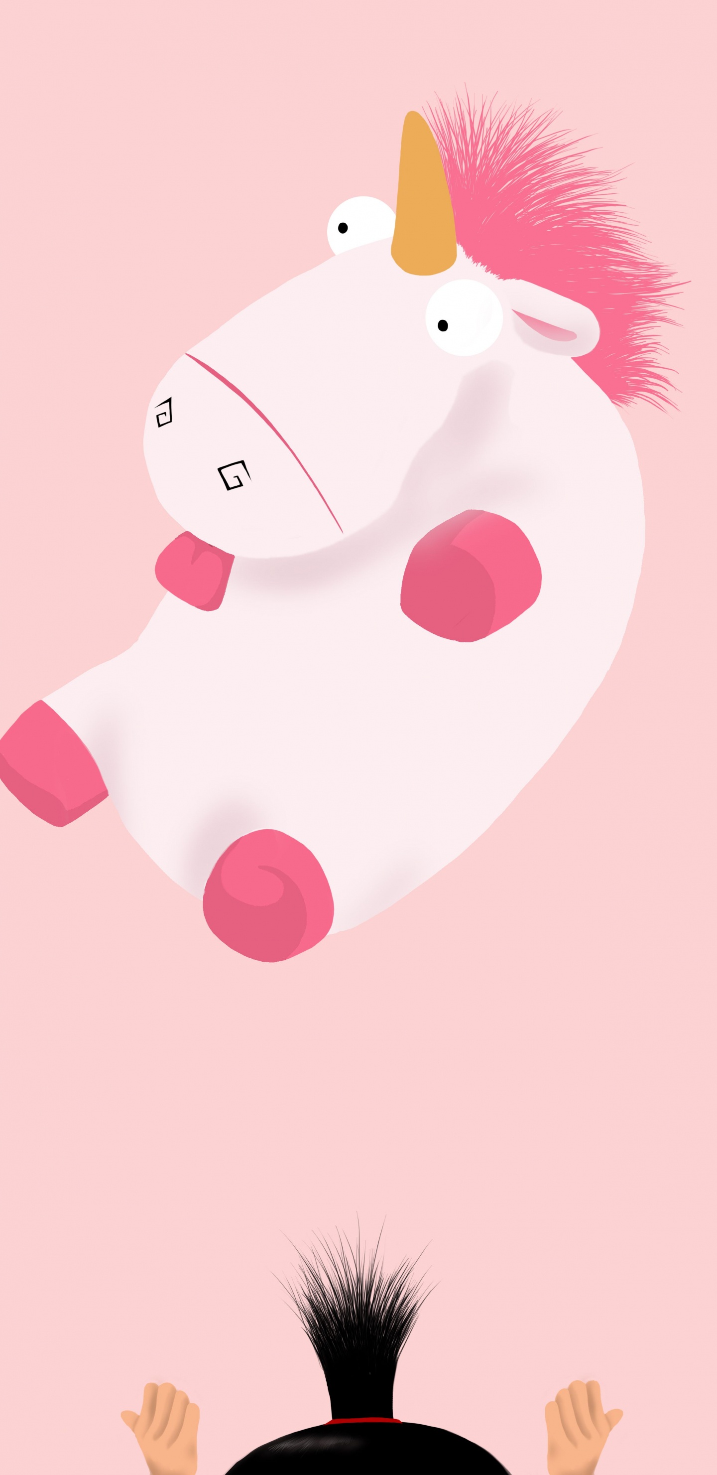 Обои Агнес, Гадкий Я, рисование, единорог, мультфильм в разрешении 1440x2960