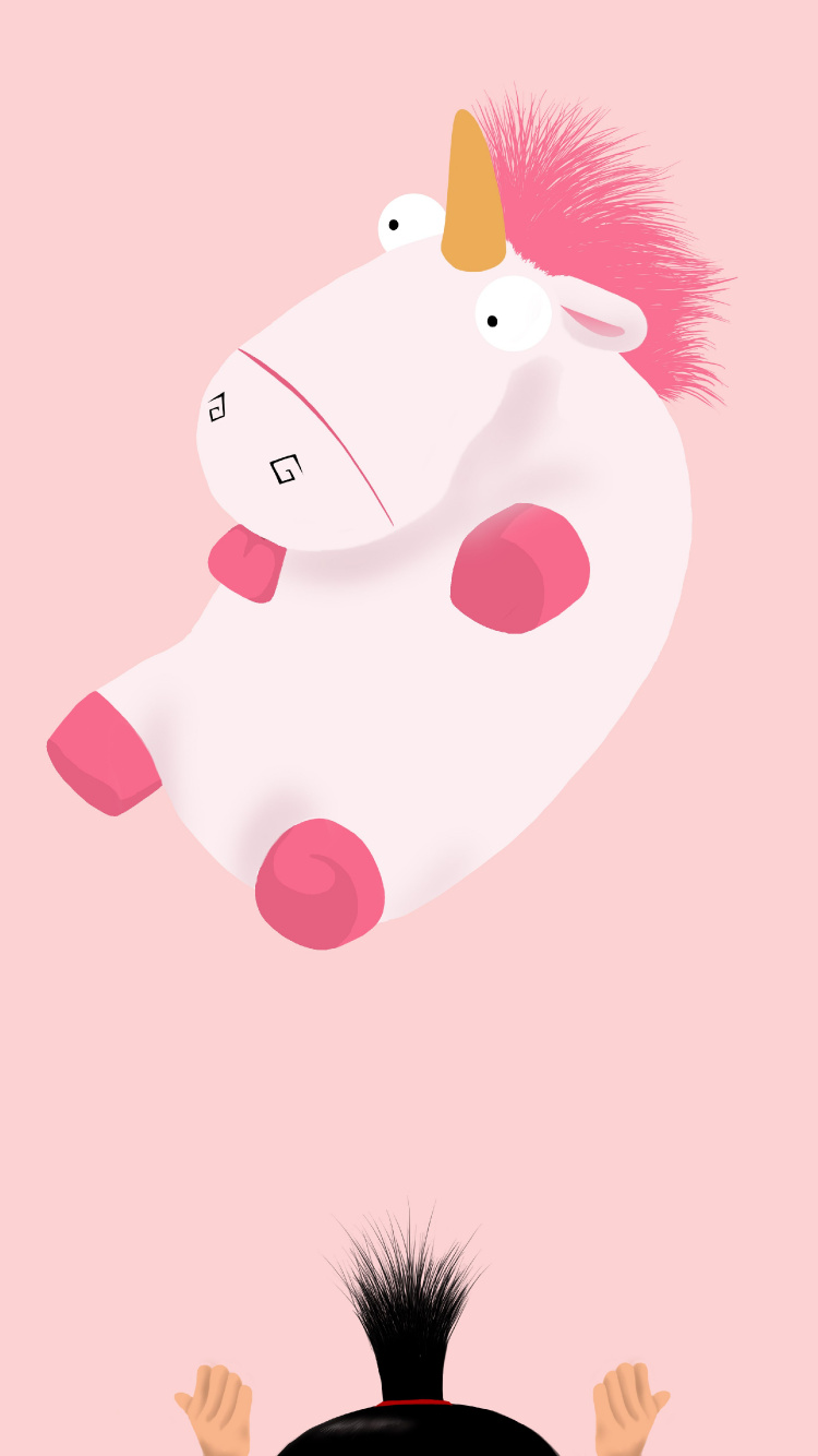 Обои Агнес, Гадкий Я, рисование, единорог, мультфильм в разрешении 750x1334