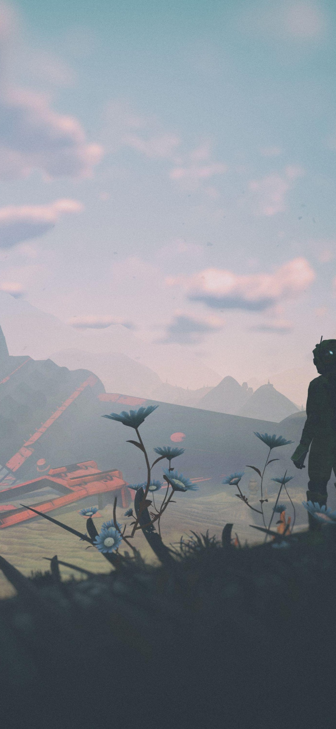 Обои цифровое искусство, арт, произведение искусства, артист, облако в разрешении 1125x2436