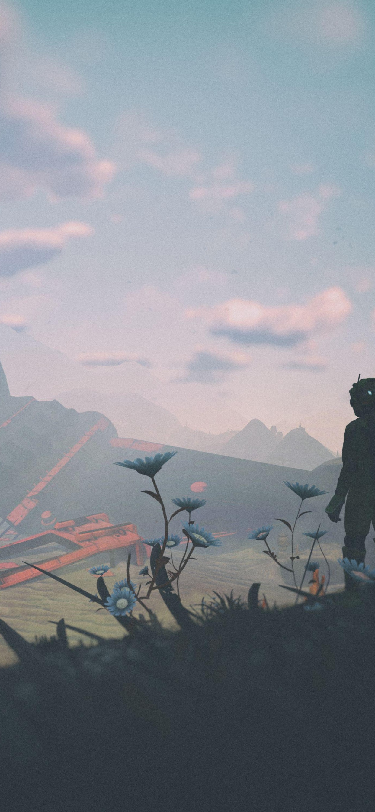 Обои цифровое искусство, арт, произведение искусства, артист, облако в разрешении 1242x2688