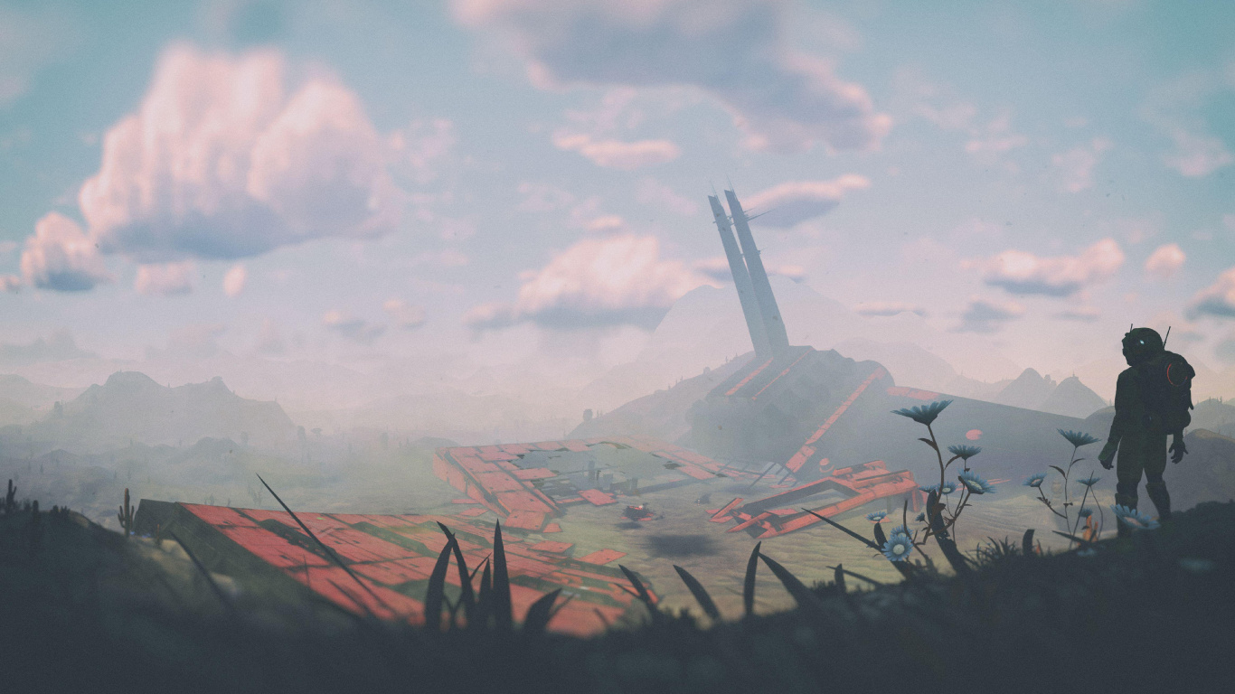 Обои цифровое искусство, арт, произведение искусства, артист, облако в разрешении 1366x768