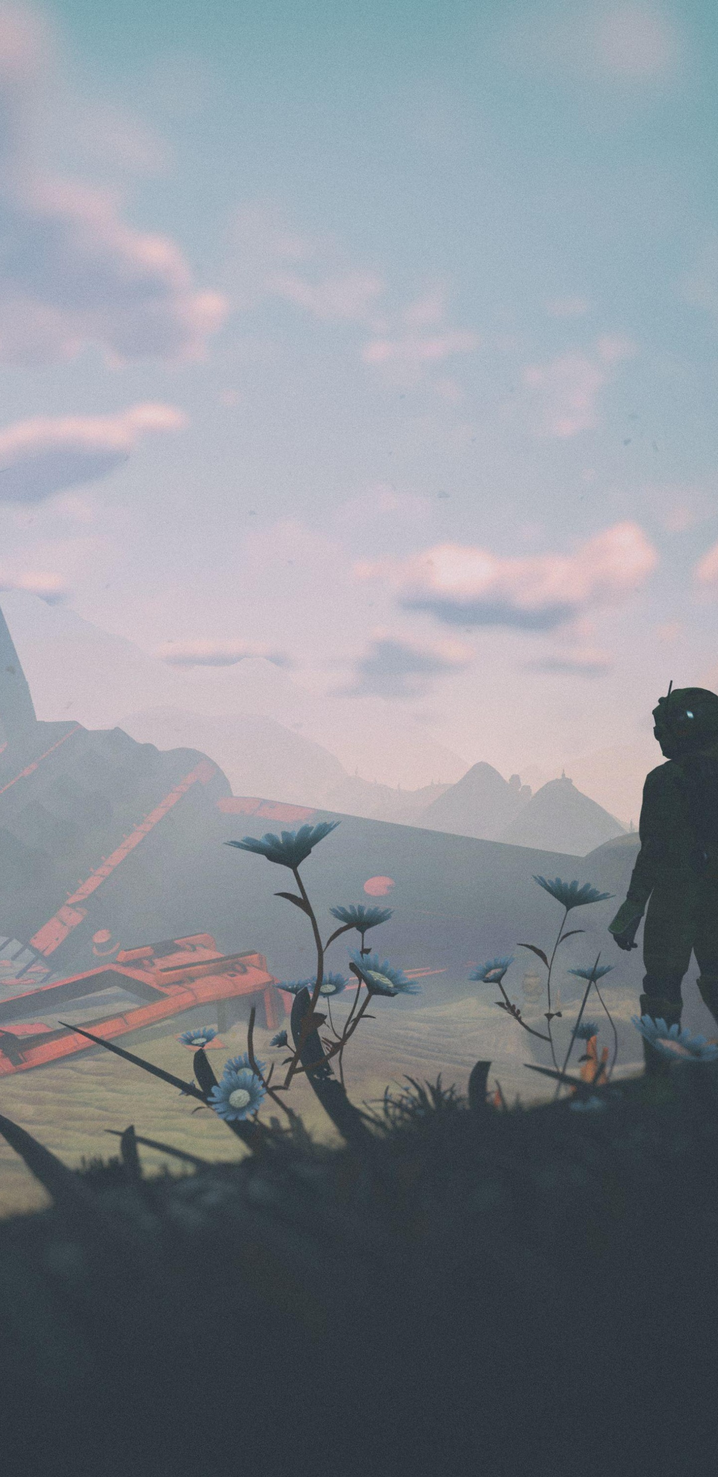 Обои цифровое искусство, арт, произведение искусства, артист, облако в разрешении 1440x2960