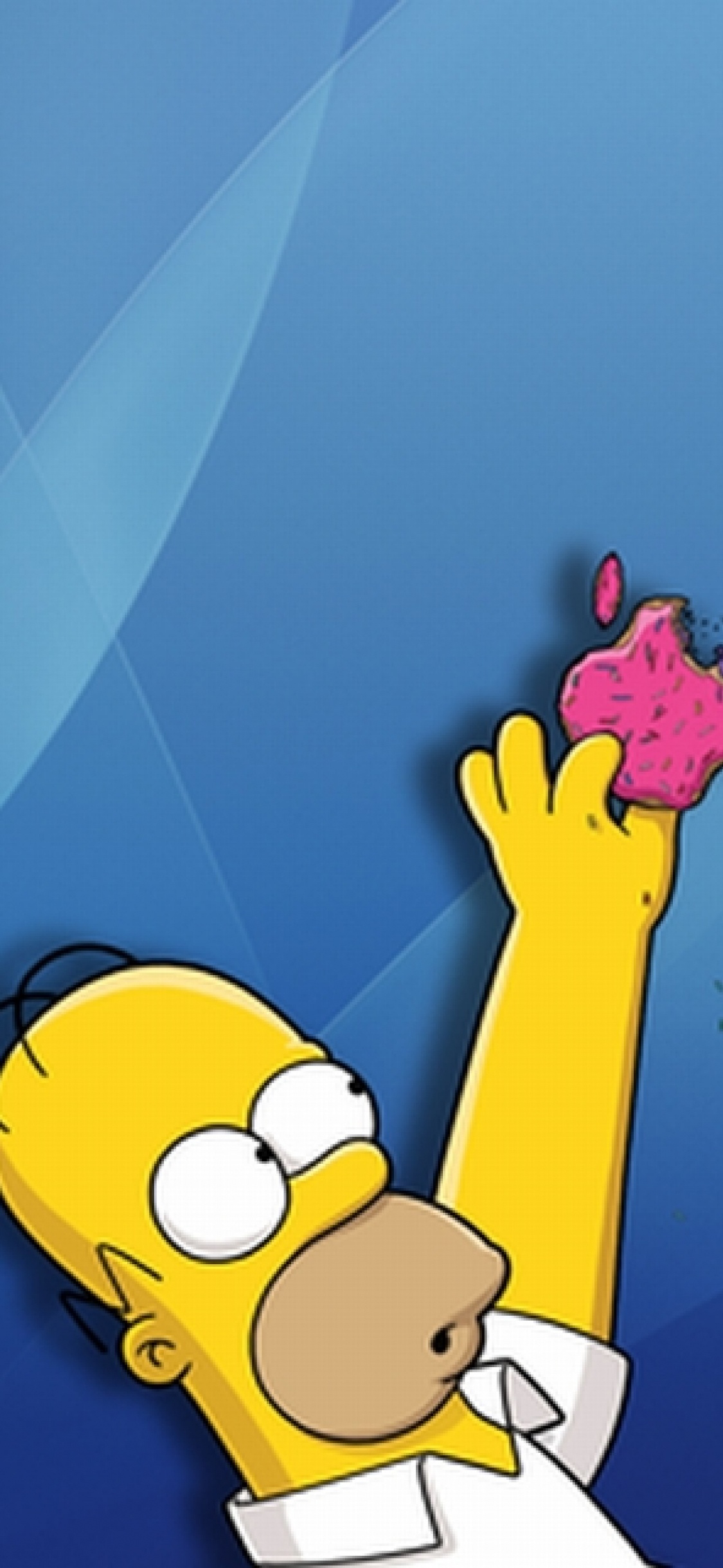 Обои Гомер Симпсон, арт, Лиза Симпсон, пончики, мультик в разрешении 1125x2436