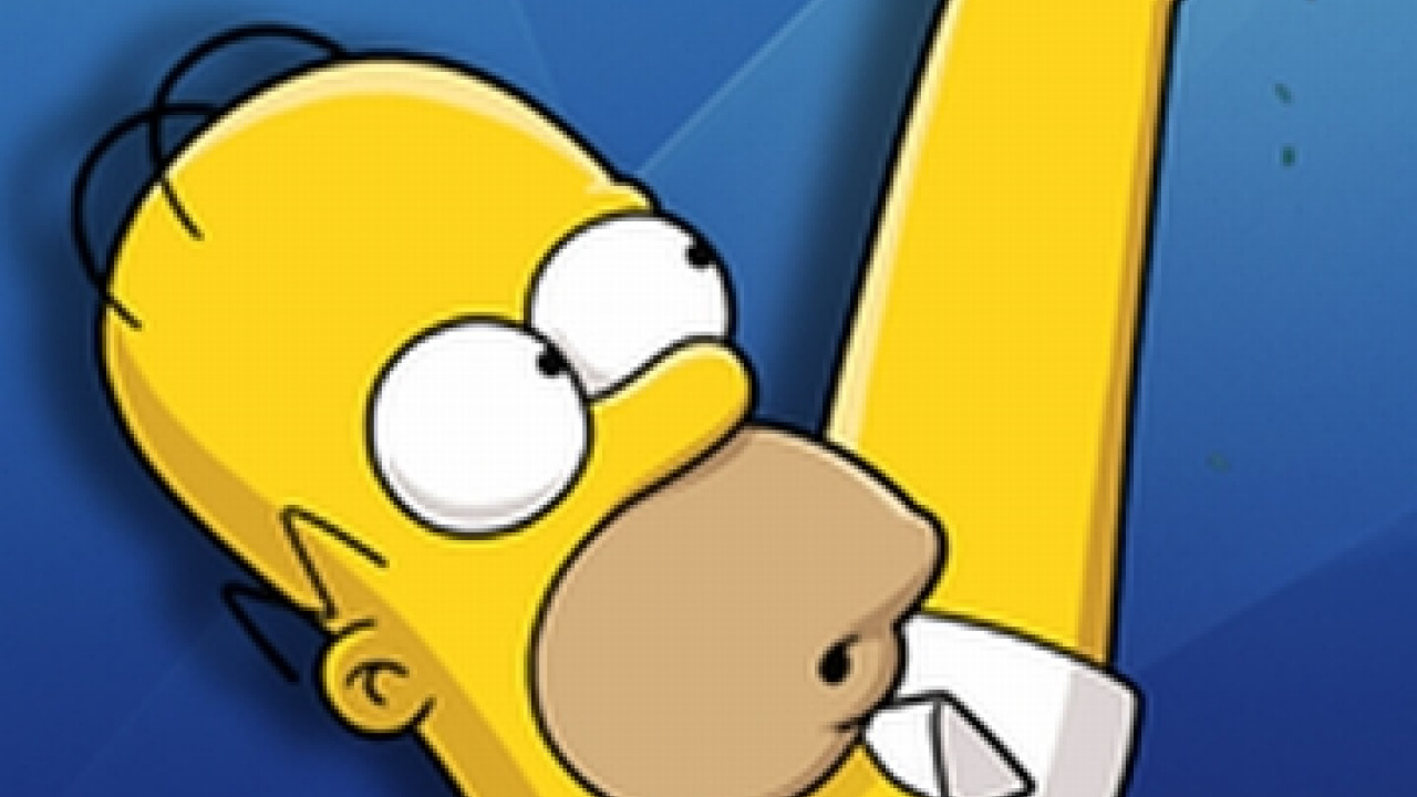 Обои Гомер Симпсон, арт, Лиза Симпсон, пончики, мультик в разрешении 1280x720