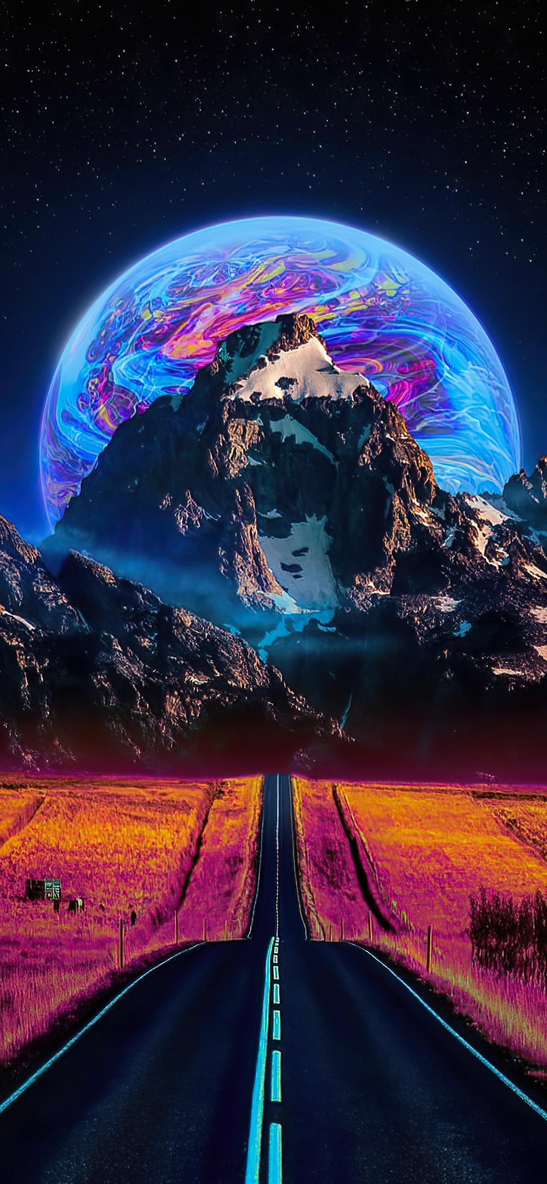 Обои арт, артист, атмосфера, мир, растение в разрешении 1125x2436