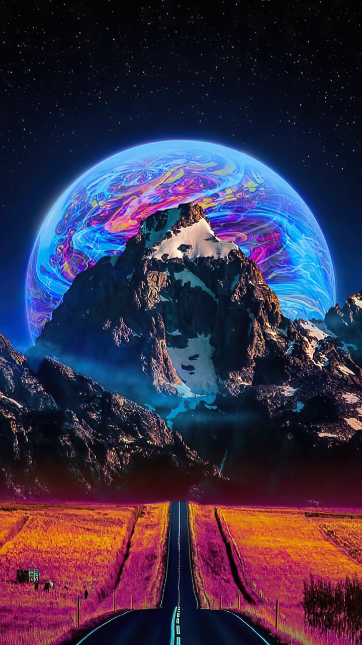 Обои арт, артист, атмосфера, мир, растение в разрешении 720x1280