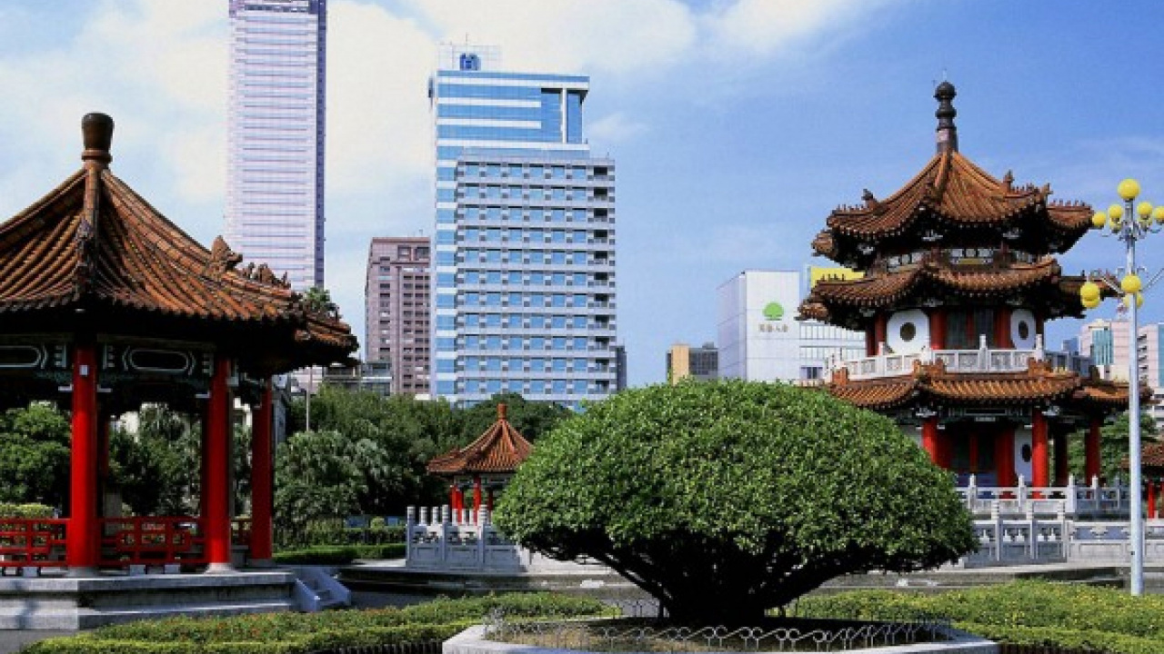 Обои китайская архитектура, ориентир, храм, город, Убуд в разрешении 1280x720