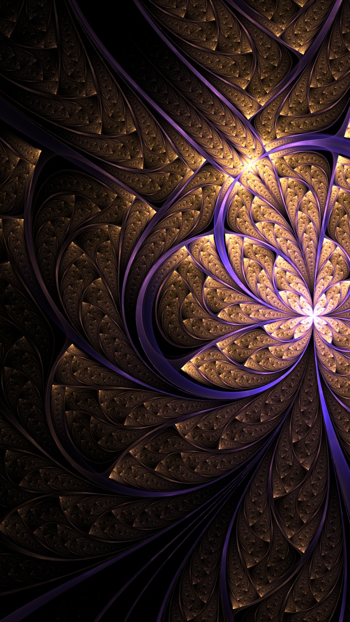 Обои графика, фрактал, арт, темнота, узор в разрешении 720x1280