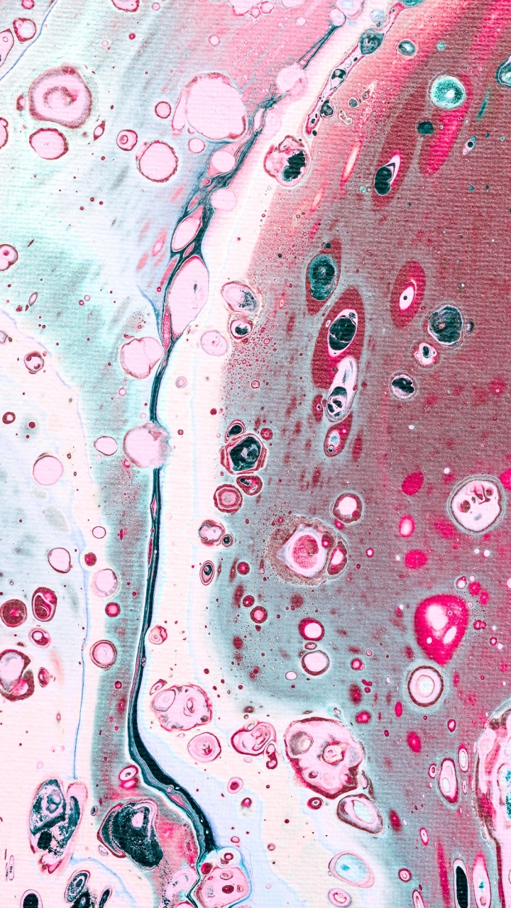 Обои арт, абстрактное искусство, абстрактная картина синий, живопись, красочность в разрешении 720x1280