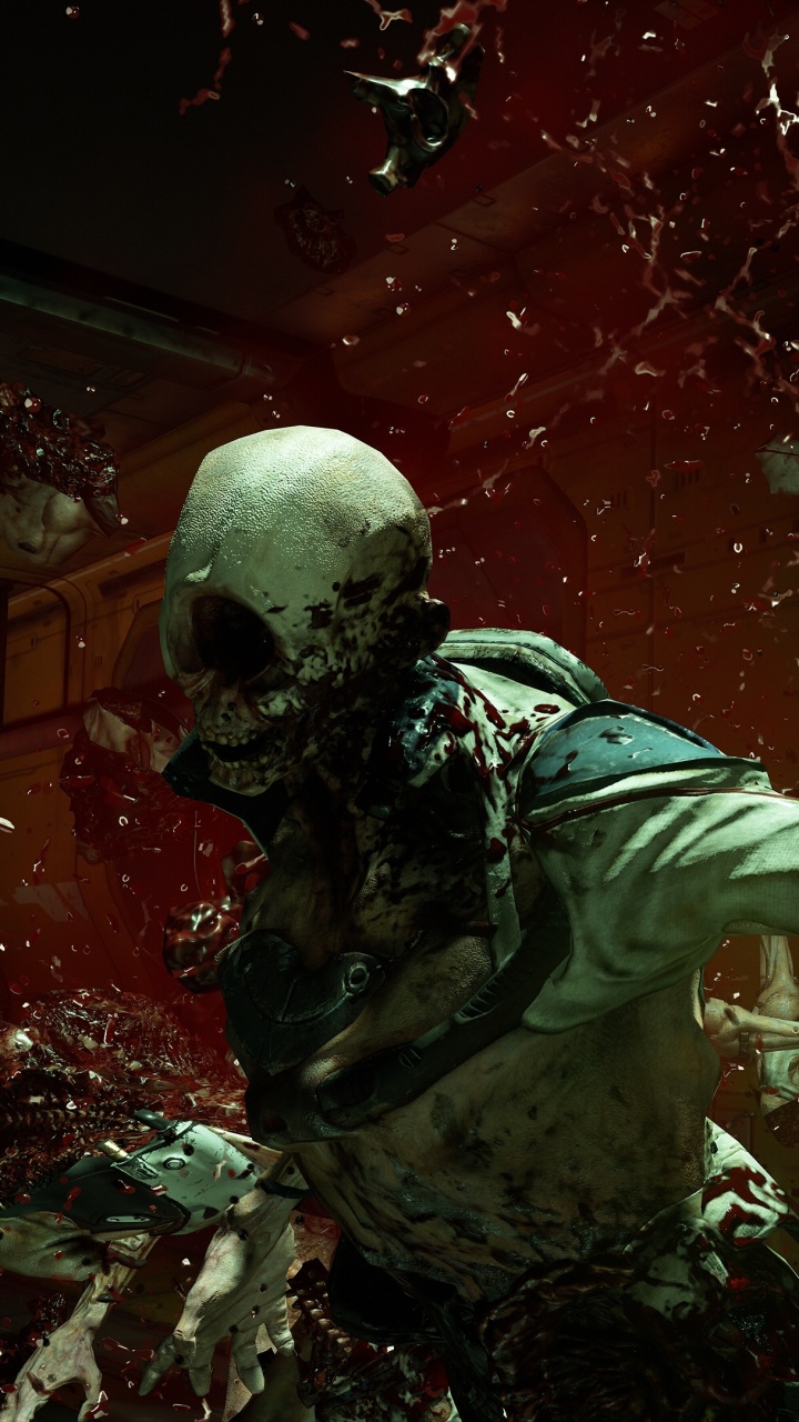 Обои видеоигра, темнота, космос, шутер от первого лица, Цифровой композитинг в разрешении 720x1280