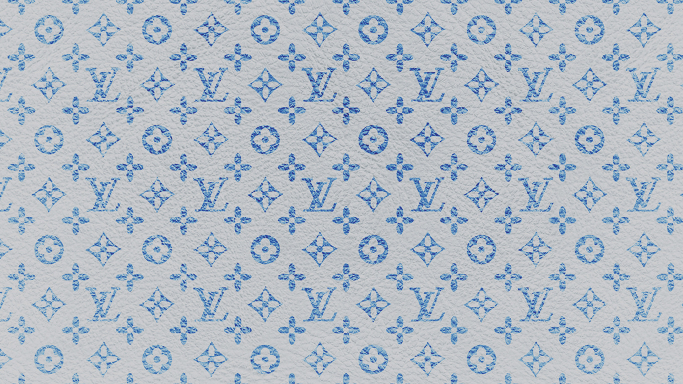 Обои Louis Vuitton, синий, узор, лазурный, ткань в разрешении 1366x768