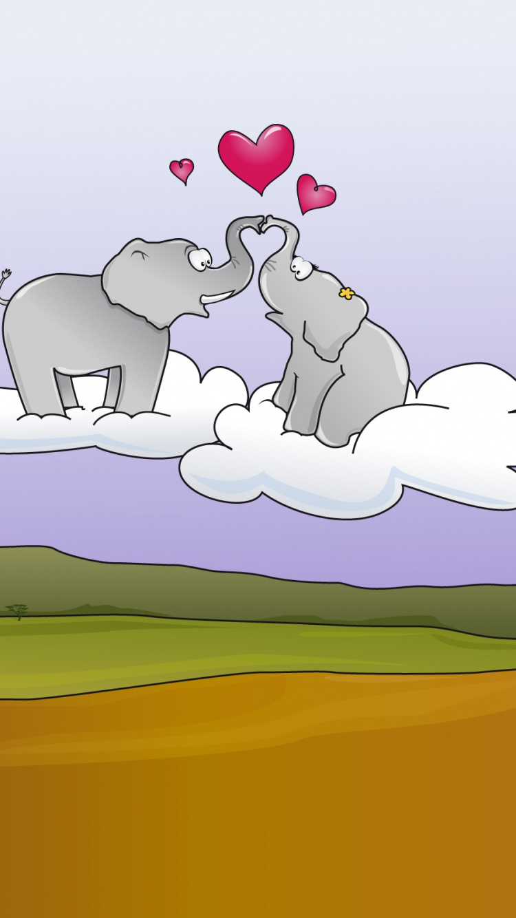 Обои сердце, мультфильм, иллюстрация, облако, вода в разрешении 750x1334