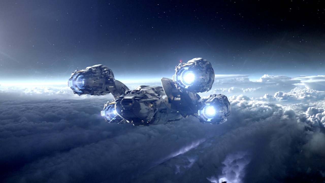 Обои космическое пространство, атмосфера, космос, земля, планета в разрешении 1280x720