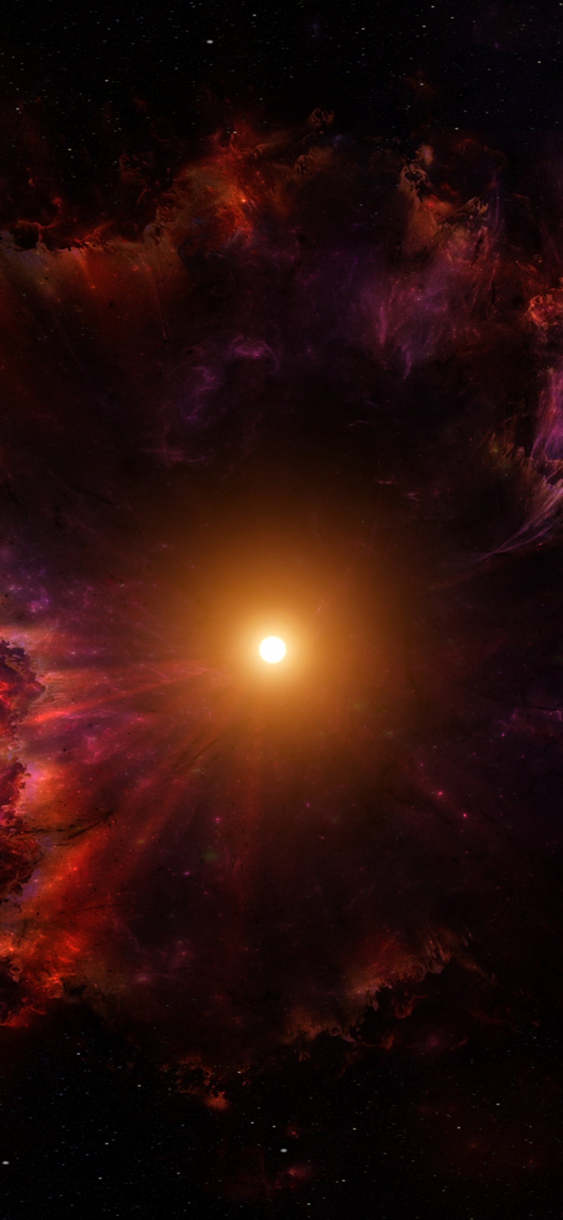 Обои космос, звезда, природа, космическое пространство, астрономический объект в разрешении 1125x2436