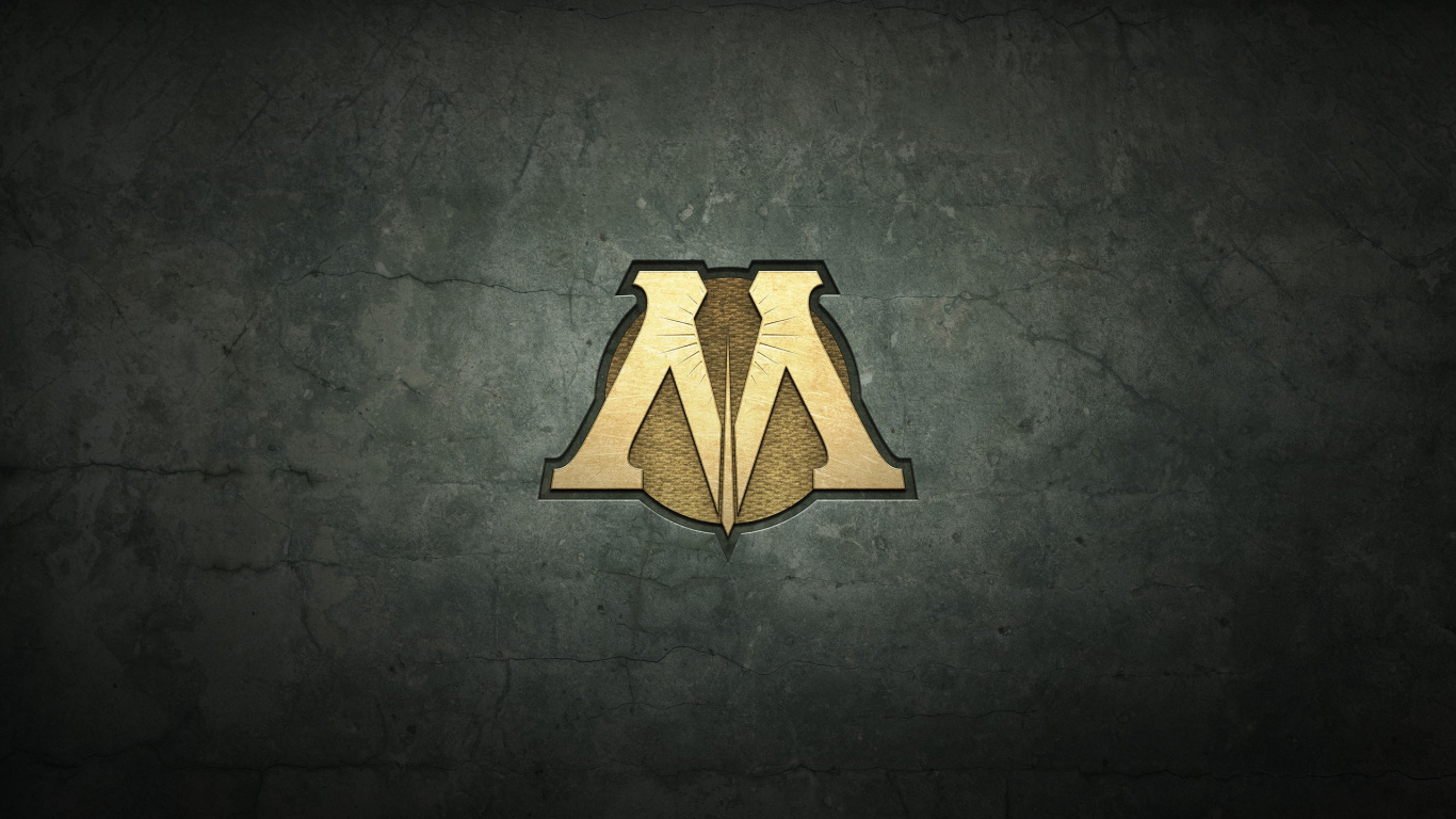 Обои темнота, лого, освещение, графика, Серия Гарри Поттер в разрешении 1366x768