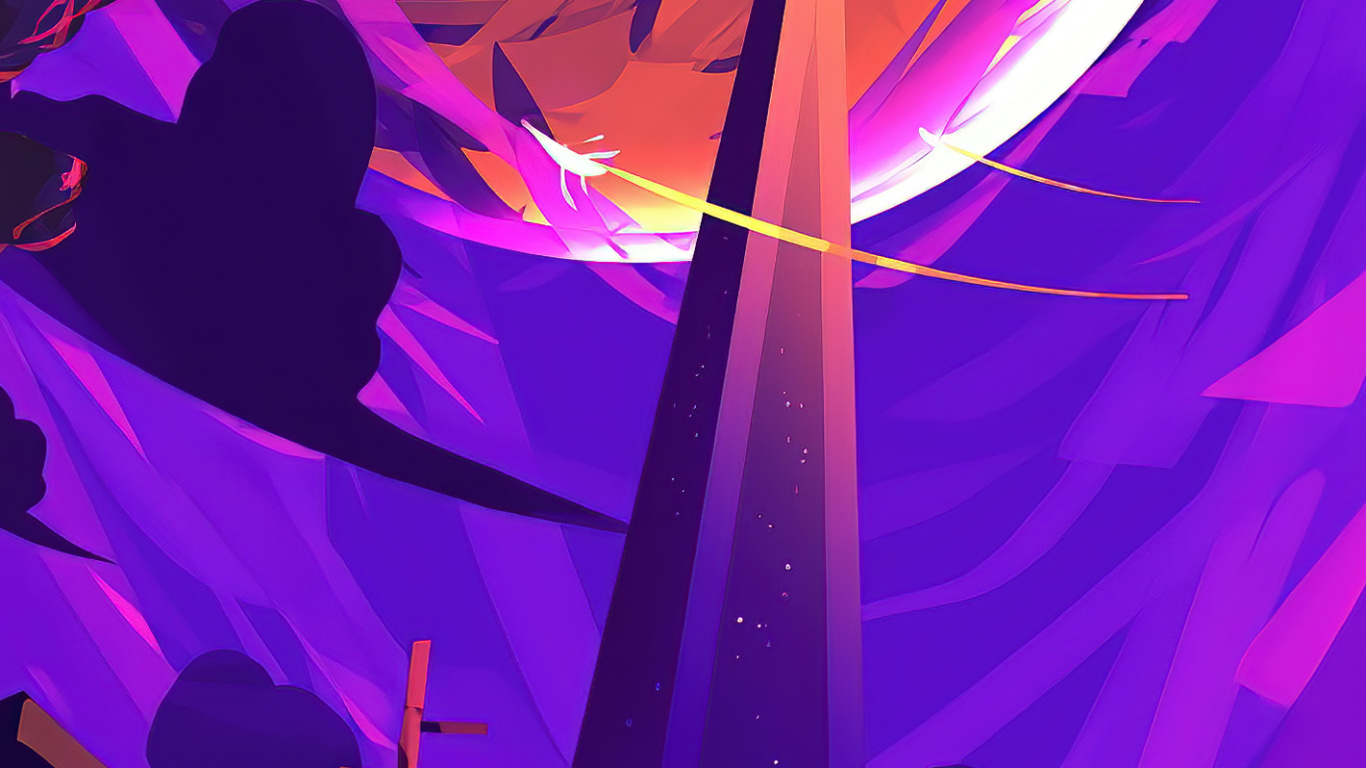 Обои свет, пурпур, вода, освещение, Фиолетовый в разрешении 1366x768