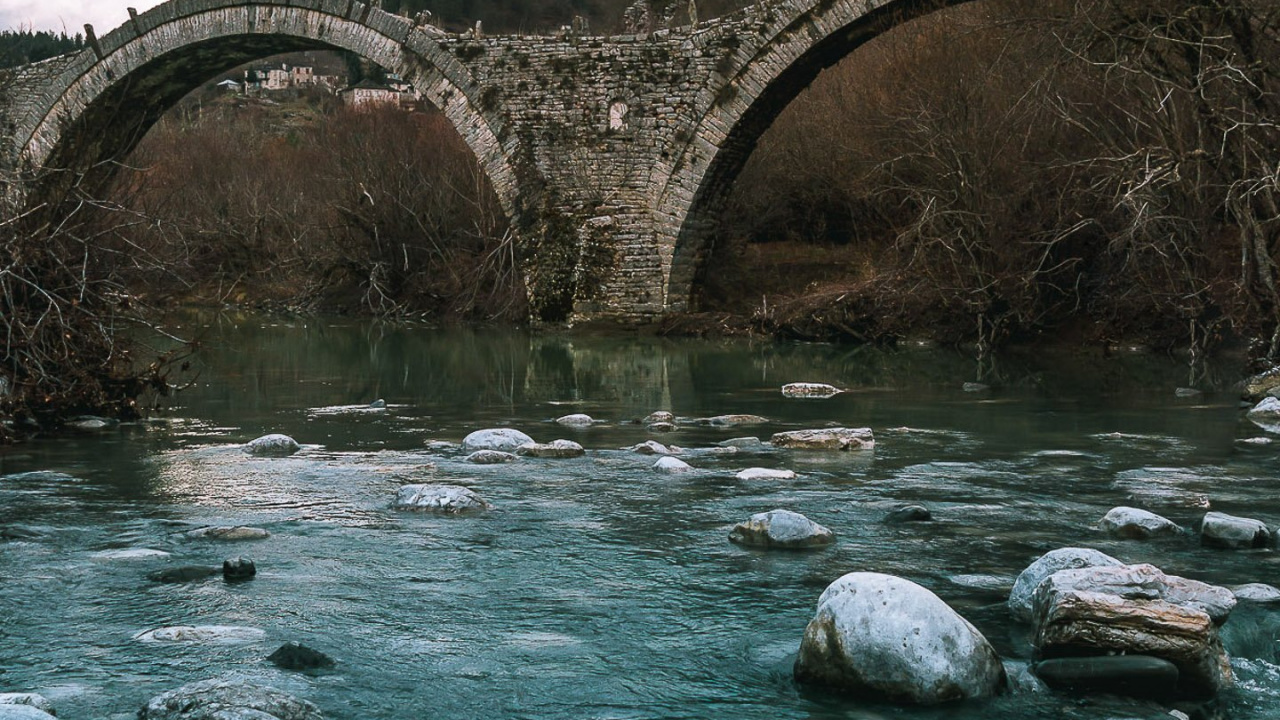 Обои арочный мостик, мост дьявола, водоток, вода, гидроресурсы в разрешении 1280x720