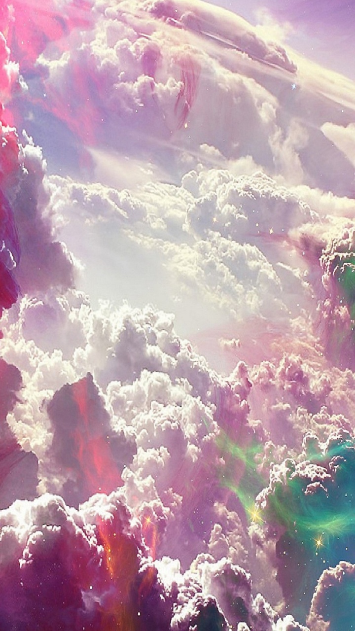 Обои смартфон, облако, природа, розовый, дневное время в разрешении 720x1280