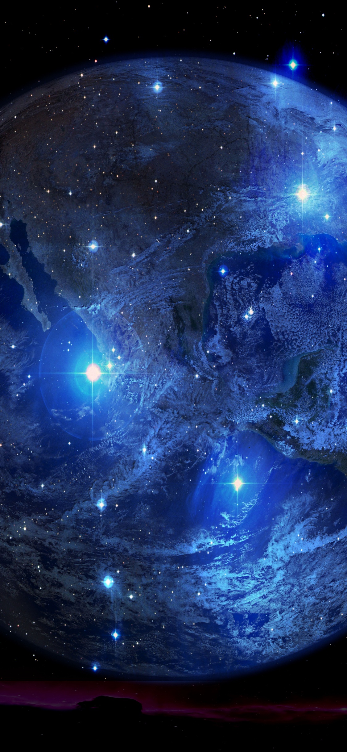 Обои планета земля, земля, планета, астрономический объект, космическое пространство в разрешении 1125x2436