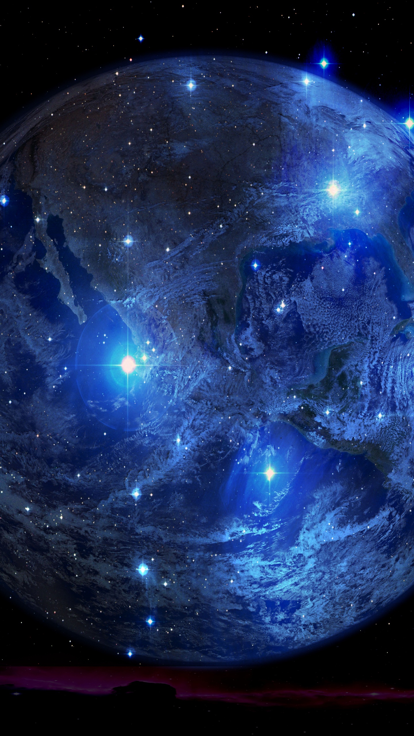 Обои планета земля, земля, планета, астрономический объект, космическое пространство в разрешении 1440x2560