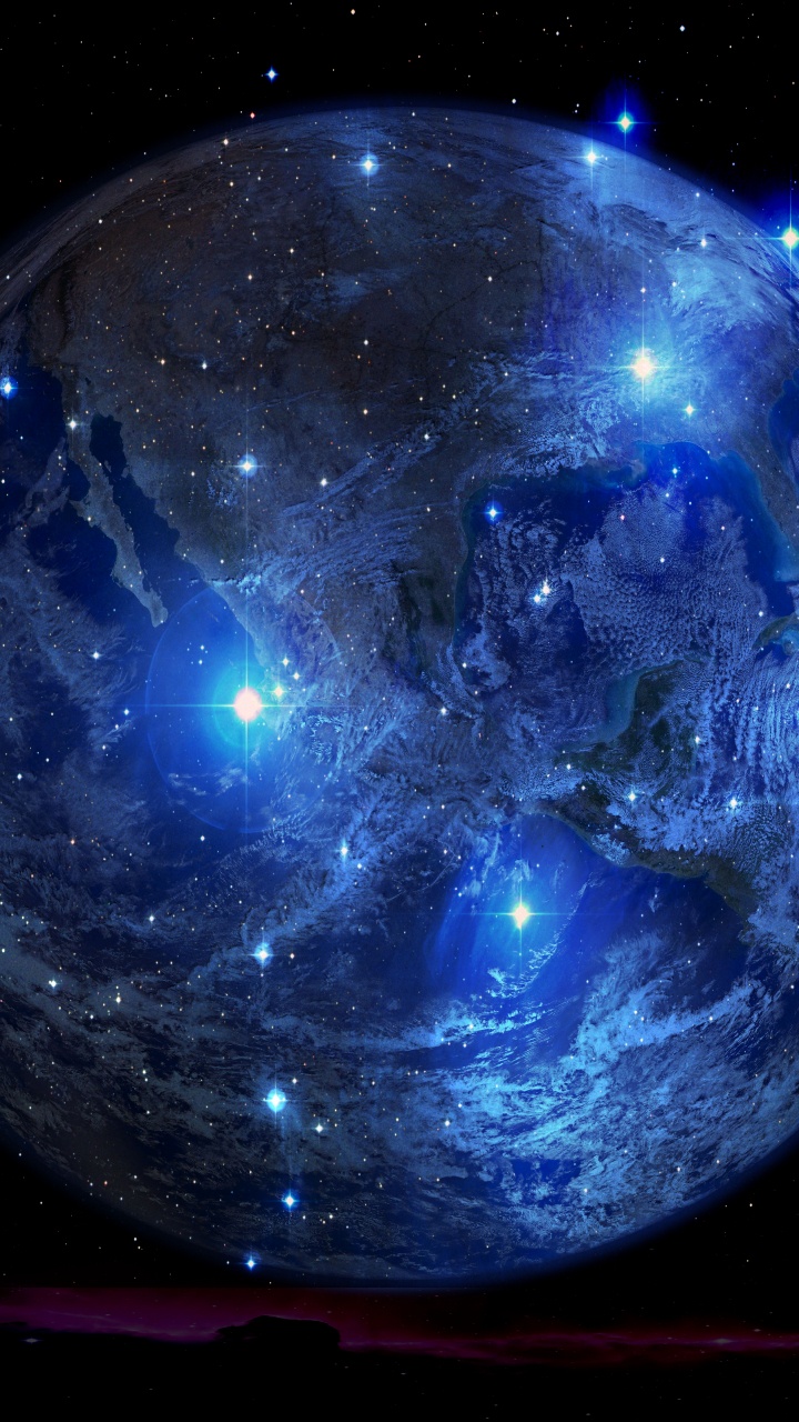 Обои планета земля, земля, планета, астрономический объект, космическое пространство в разрешении 720x1280