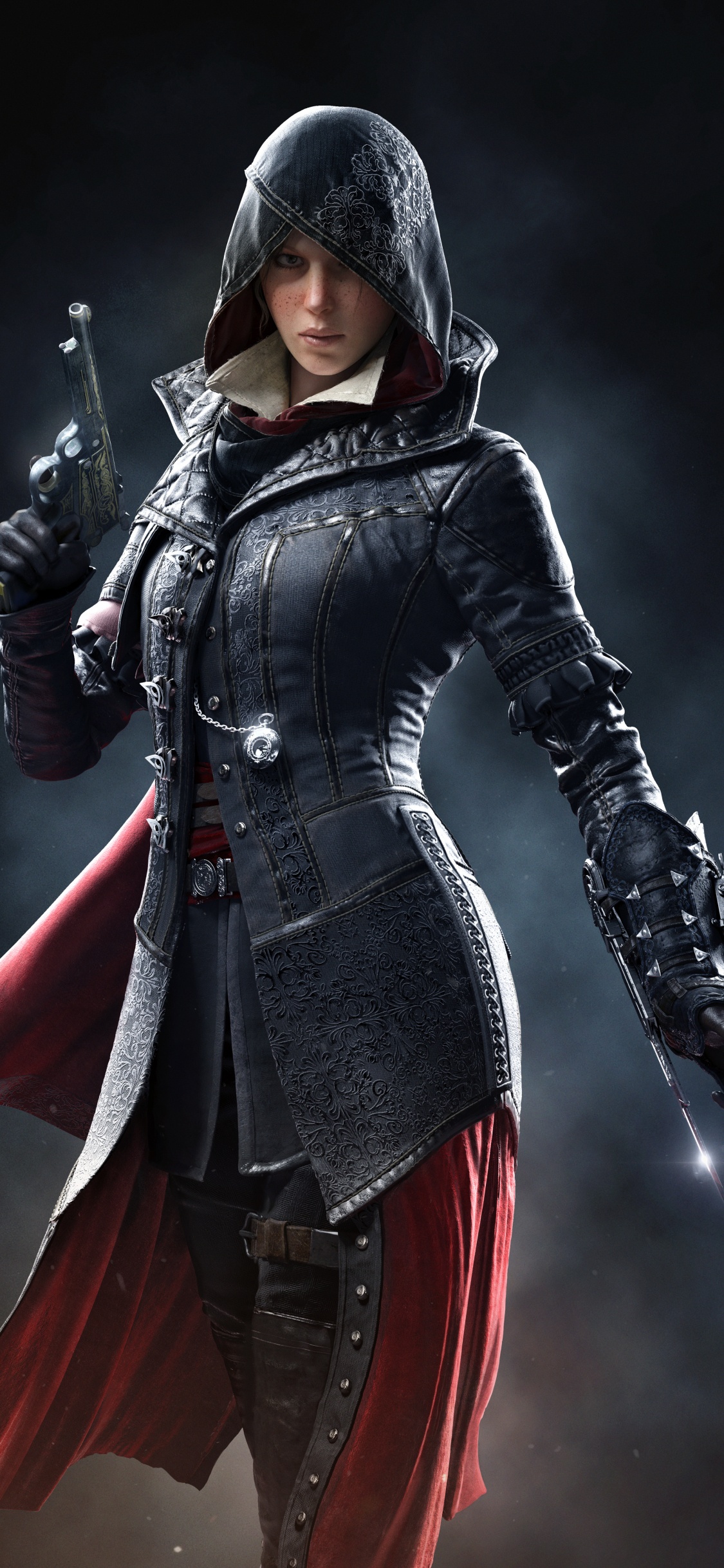 Обои assassins creed, assassins creed syndicate, ubisoft, В Assassins Creed Синдикат Иви Фрай, фигурка в разрешении 1125x2436