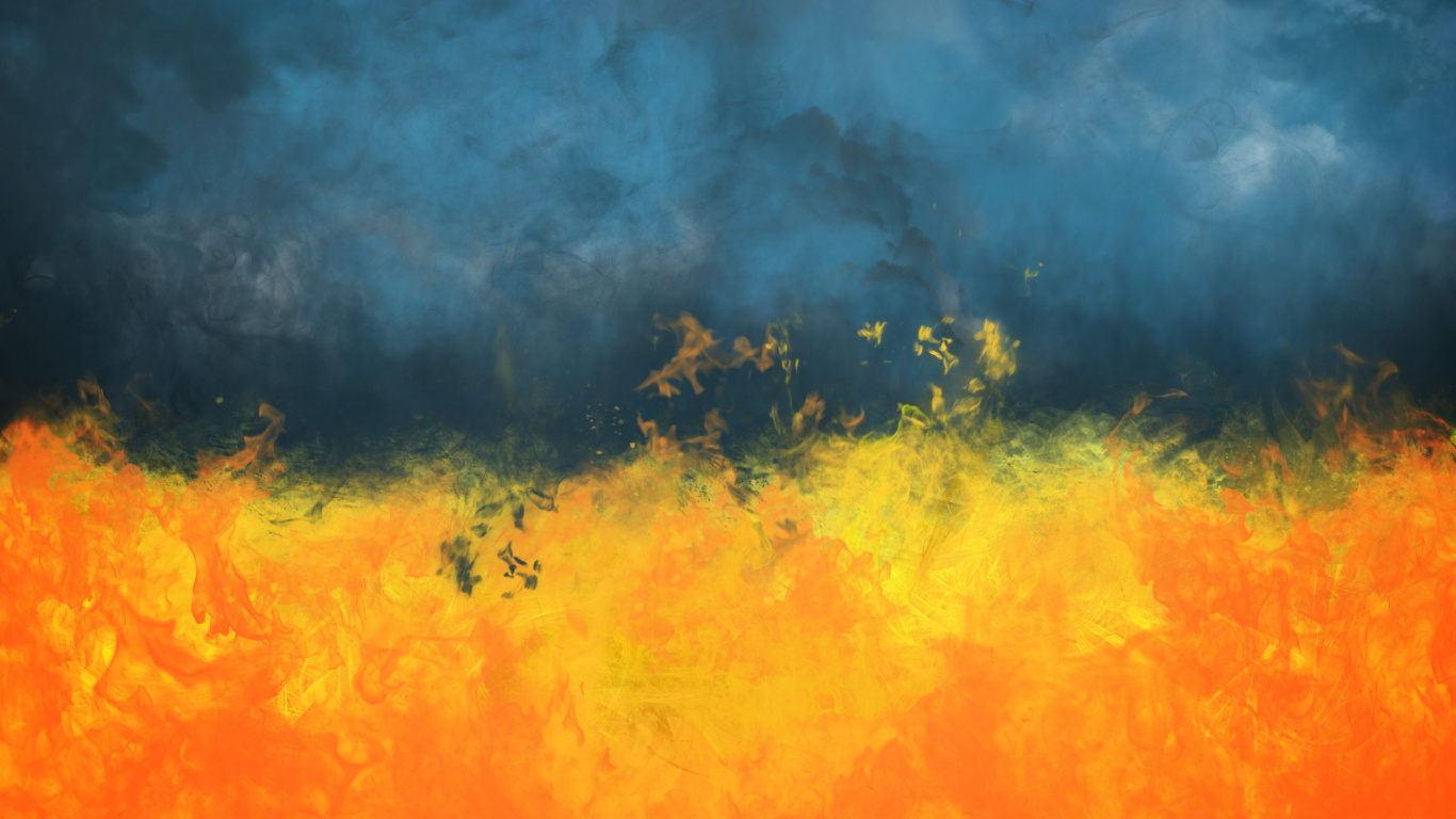 Обои абстрактное искусство, живопись, пейзажная живопись, арт, синий в разрешении 1366x768