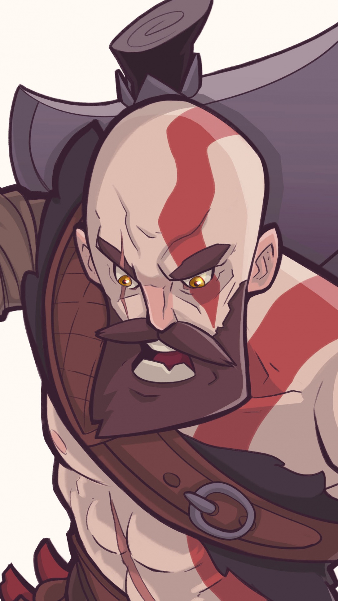 Обои god of war, кратос, мультфильм, иллюстрация, супергерой на телефон  Android, 1080x1920 картинки и фото бесплатно