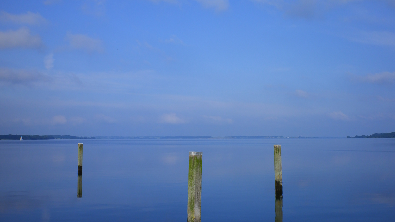 Обои гидроресурсы, горизонт, волнорез, вода, ресурс в разрешении 1366x768