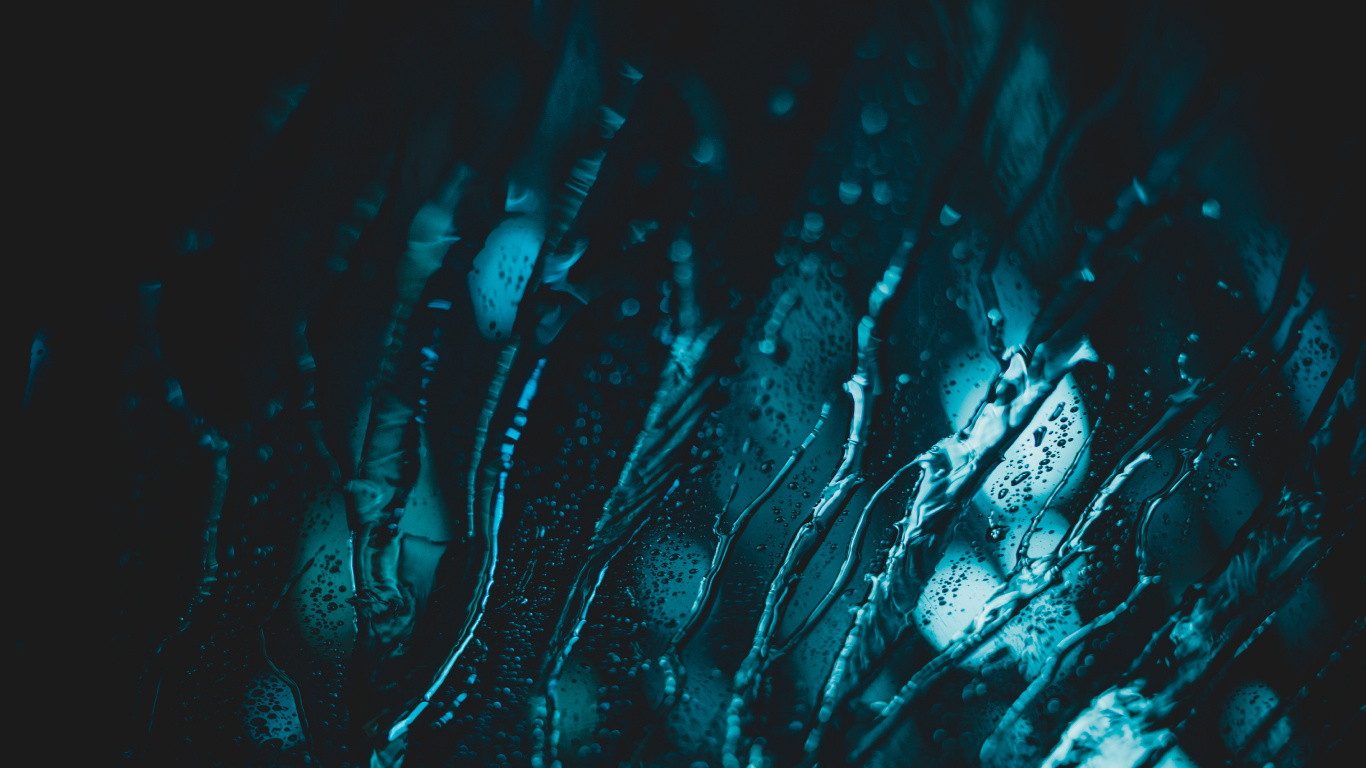 Обои синий, вода, черный, зеленый, бирюза в разрешении 1366x768