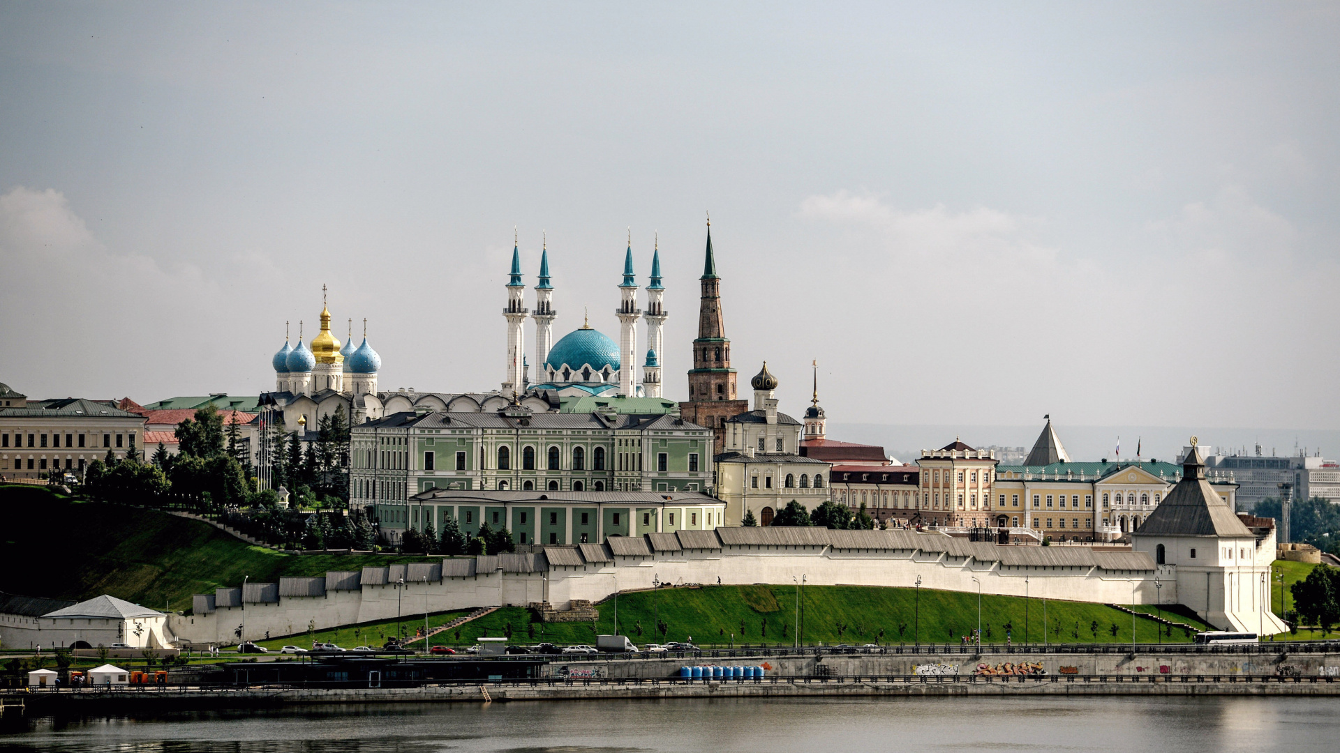 Обои ЧМ 2018, Казанский Кремль, город, ориентир, мечеть в разрешении 1920x1080