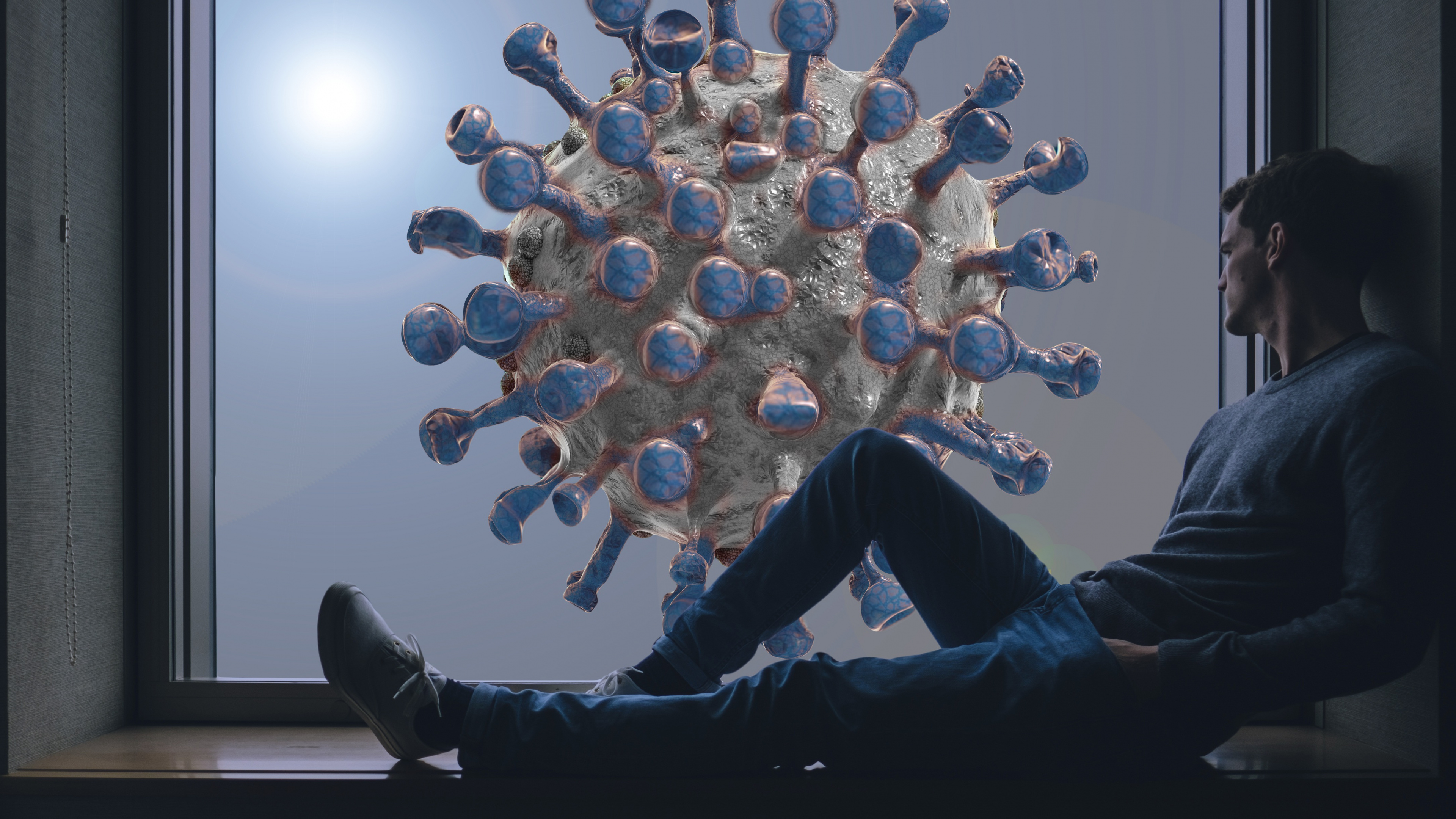 Обои вирус, коронавирус, COVID-19, строгая изоляция, пандемия в разрешении 3840x2160