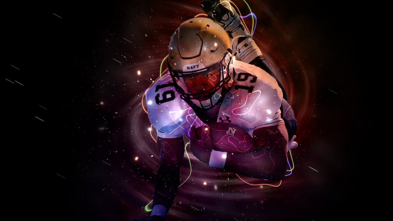 Обои Футбольный игрок, Лига, американский футбол, футбол, космос в разрешении 1280x720