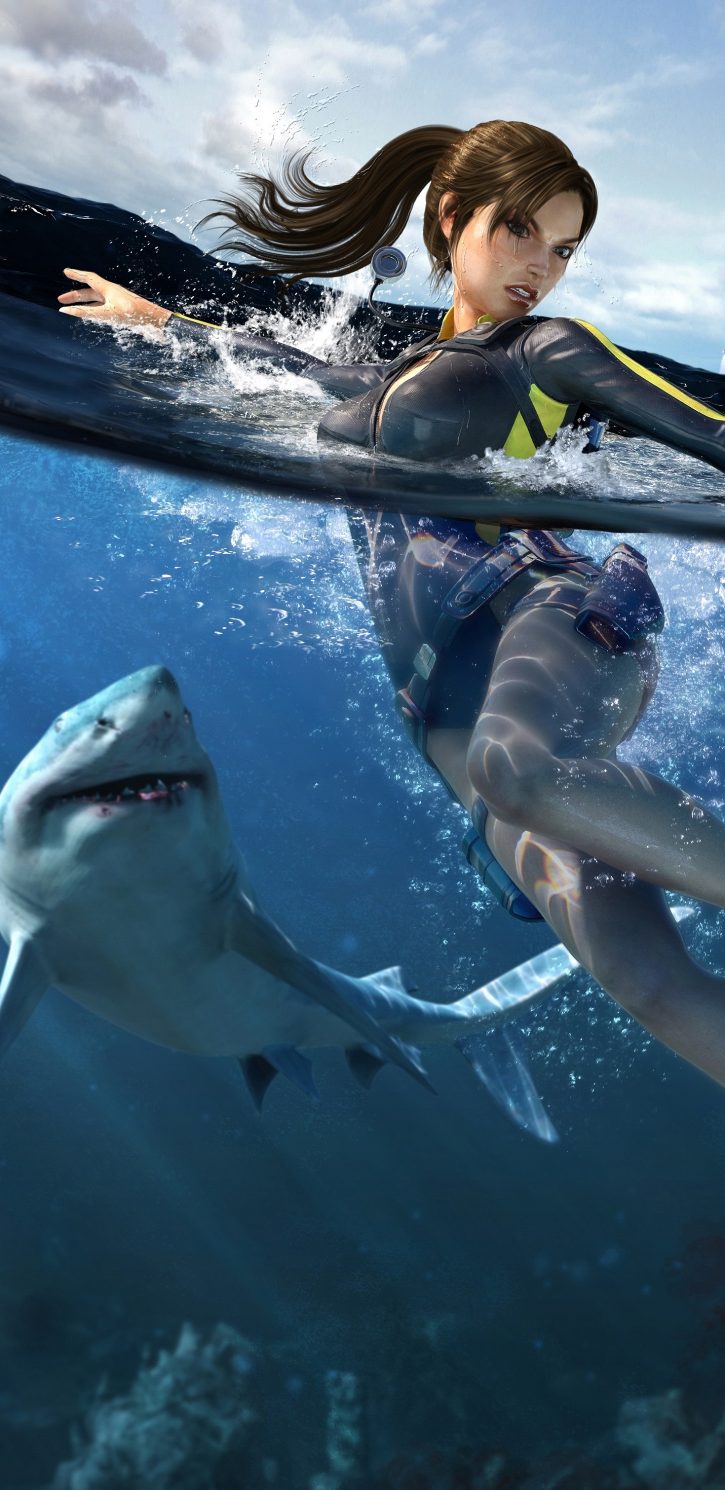 Обои рейдовика усыпальницы, подземные воды, рыба, отдых, океан в разрешении 1440x2960