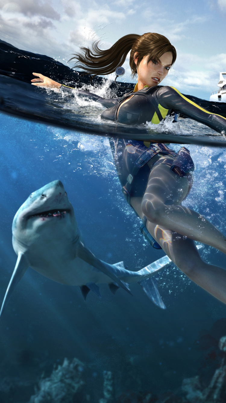 Обои рейдовика усыпальницы, подземные воды, рыба, отдых, океан в разрешении 750x1334