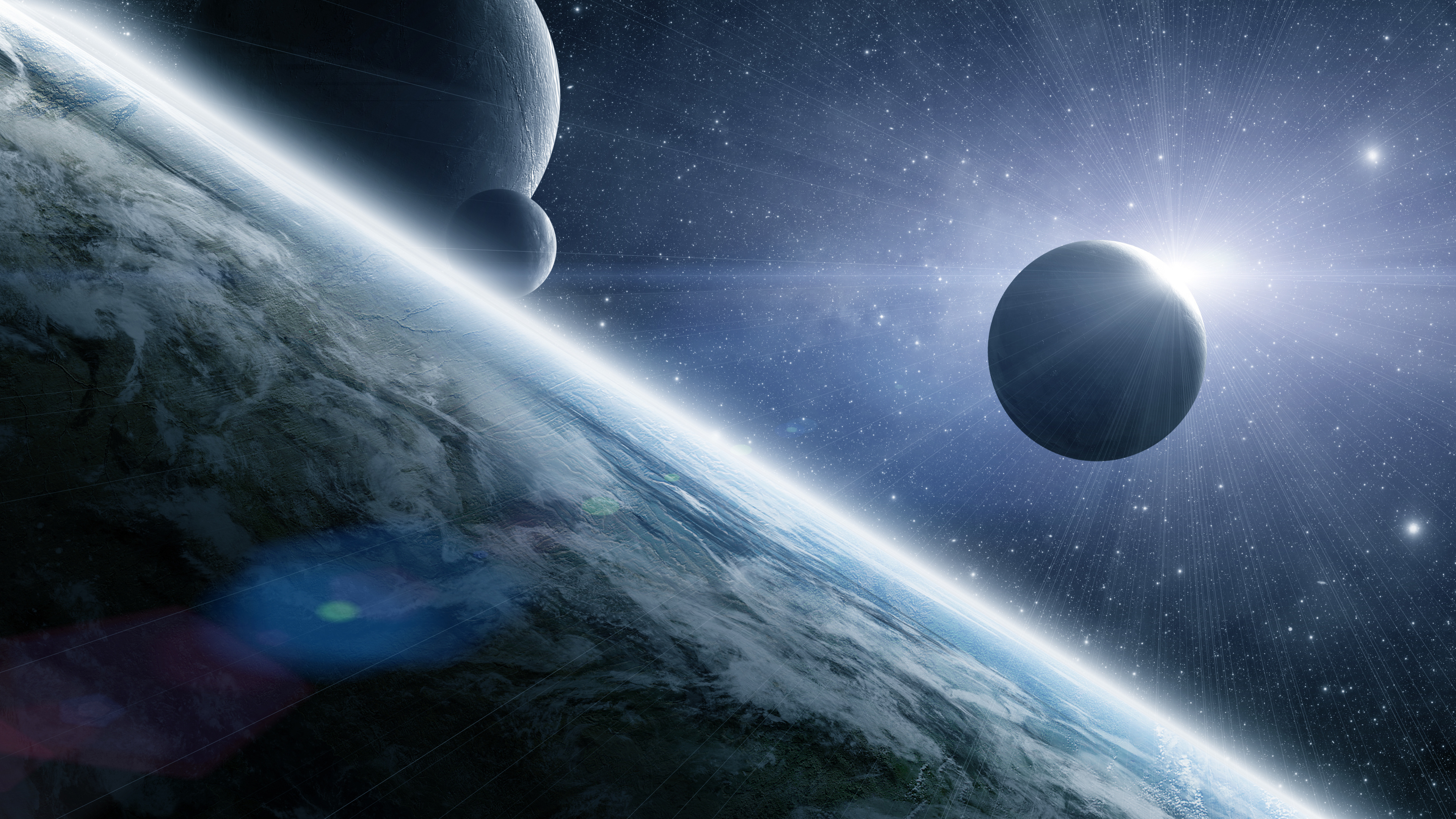 Обои земля, планета, космическое пространство, космос, атмосфера в разрешении 3840x2160