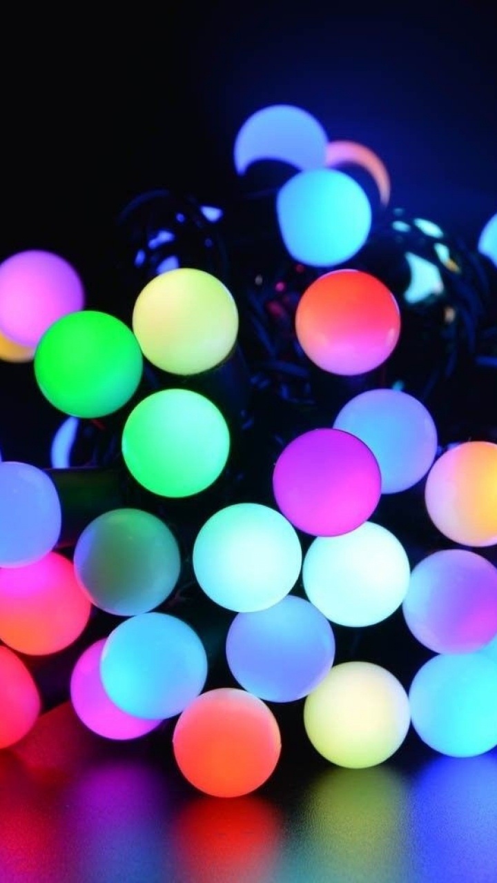 Обои свет, освещение, Рождественские огни, Лампа накаливания, круг в разрешении 720x1280