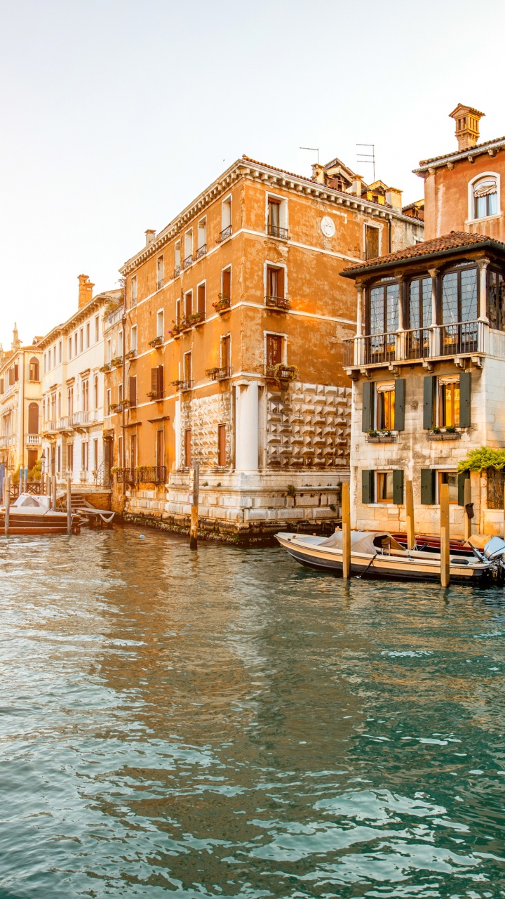 Обои hintergrundbilder Венеция, Гранд-канал, водный путь, вода, канал в разрешении 720x1280