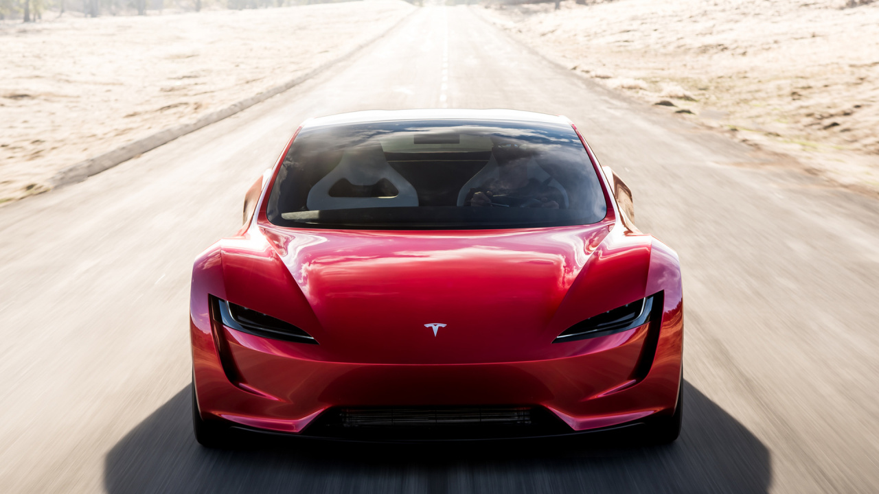 Обои Tesla Roadster, спорткар, авто, Tesla Model S, электромобиль в разрешении 1280x720