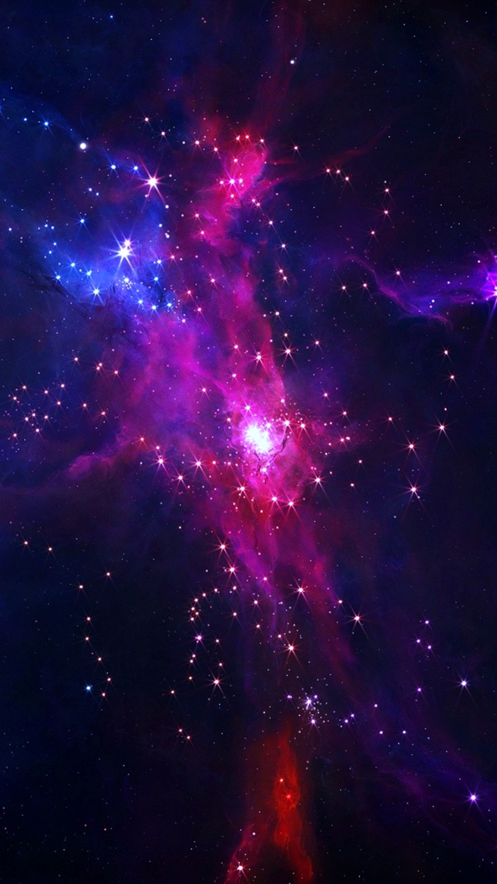 Обои Галактика, астрономический объект, туманность, космос, темнота в разрешении 720x1280