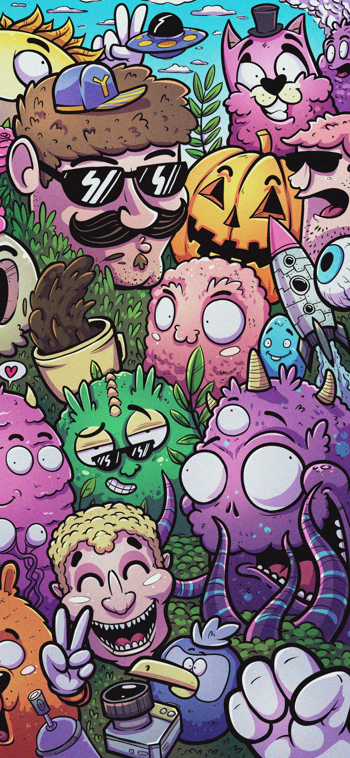 Обои постер, арт, иллюстрация, Создайте, розовый в разрешении 1125x2436