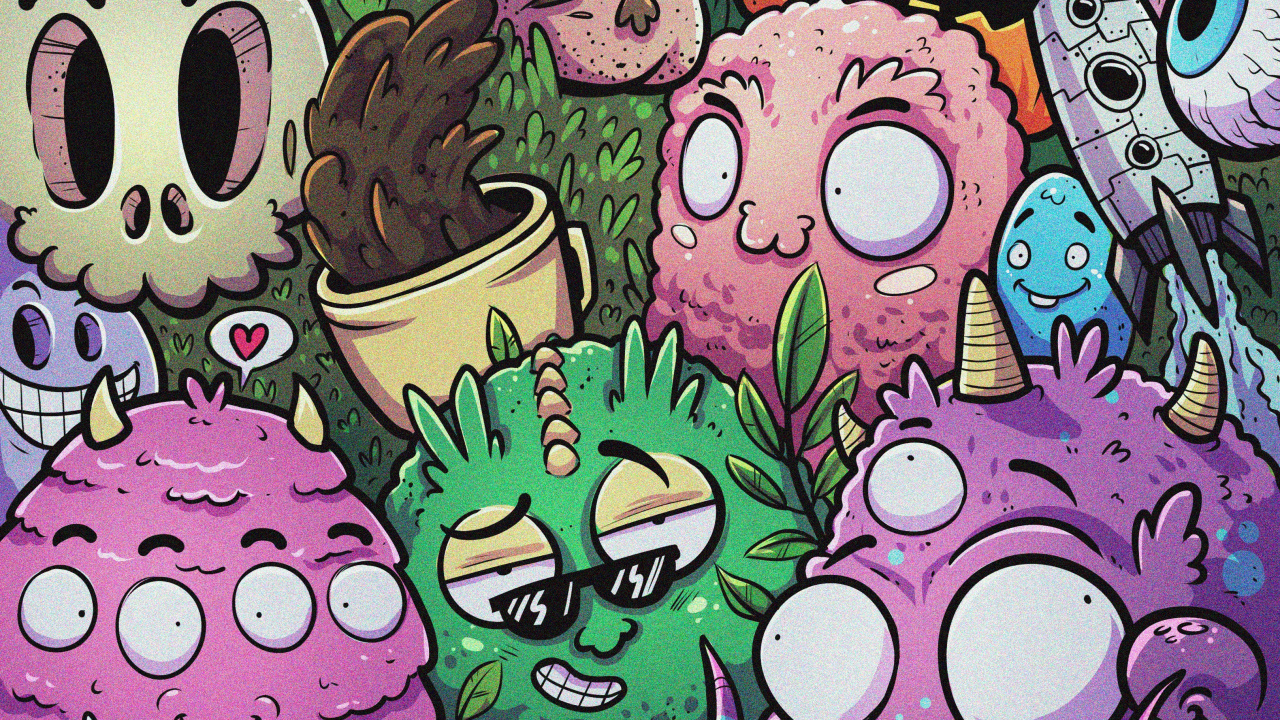 Обои постер, арт, иллюстрация, Создайте, розовый в разрешении 1280x720