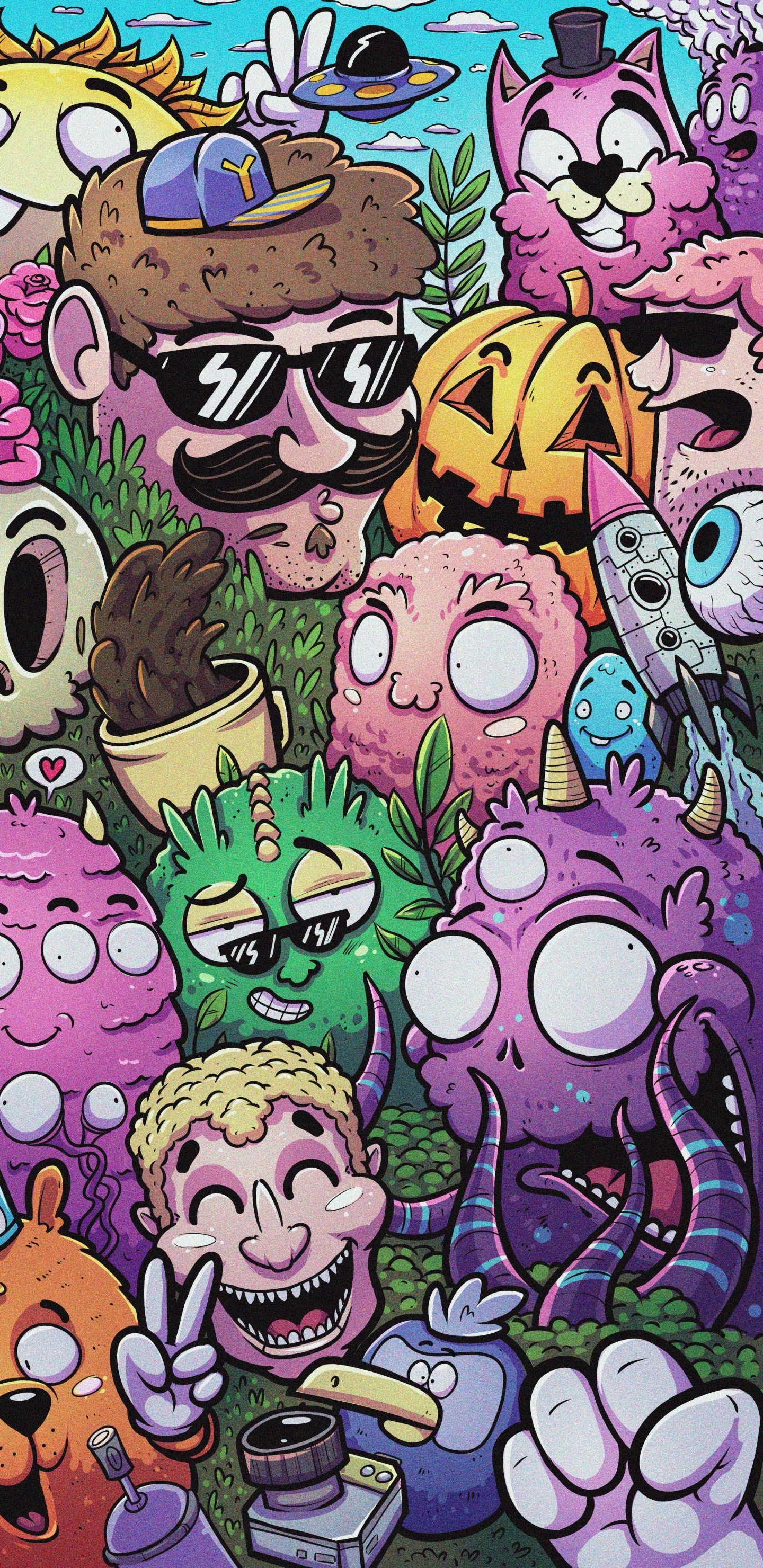 Обои постер, арт, иллюстрация, Создайте, розовый в разрешении 1440x2960