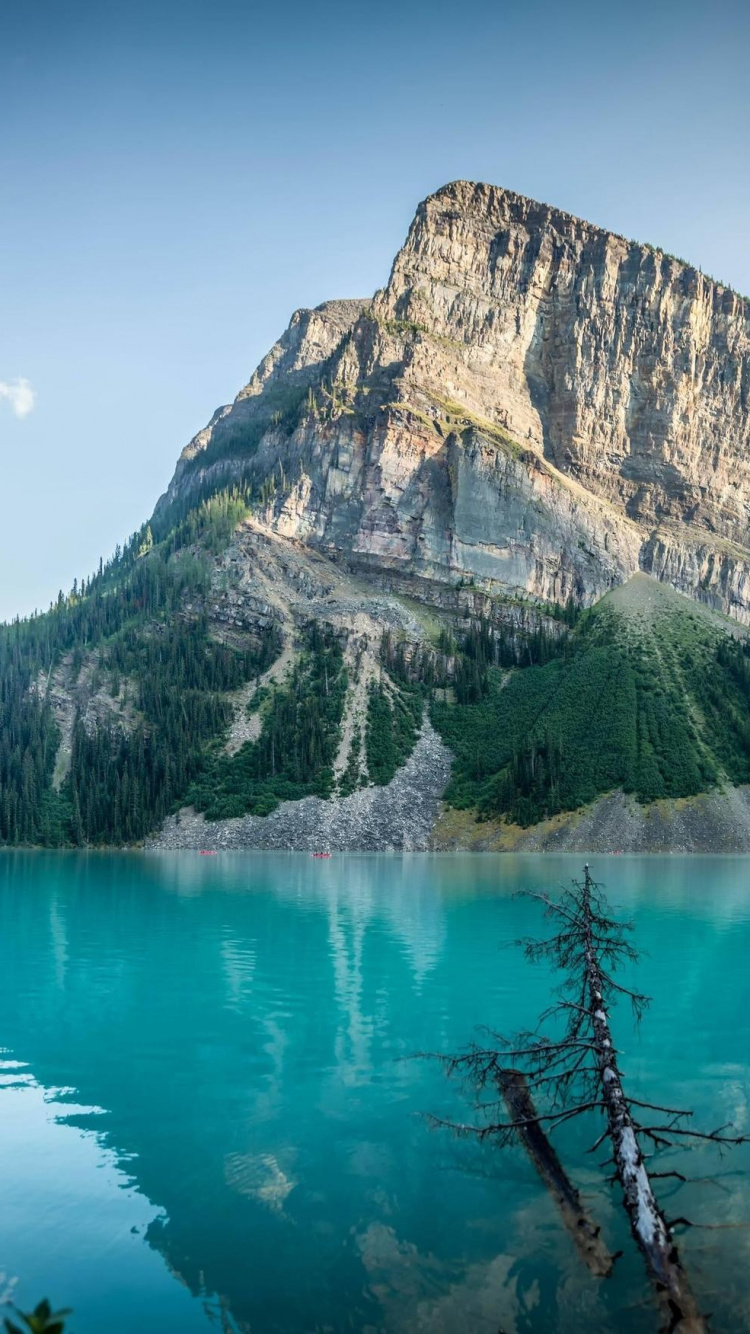 Обои природа, гора, озеро, отражение, дикая местность в разрешении 750x1334