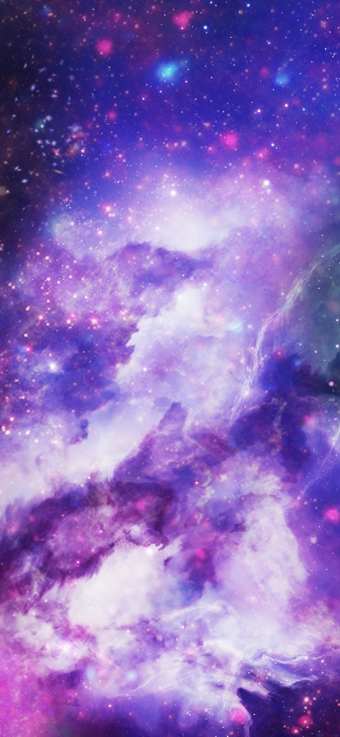 Обои туманность, космическое пространство, пурпур, астрономический объект, Фиолетовый в разрешении 1125x2436
